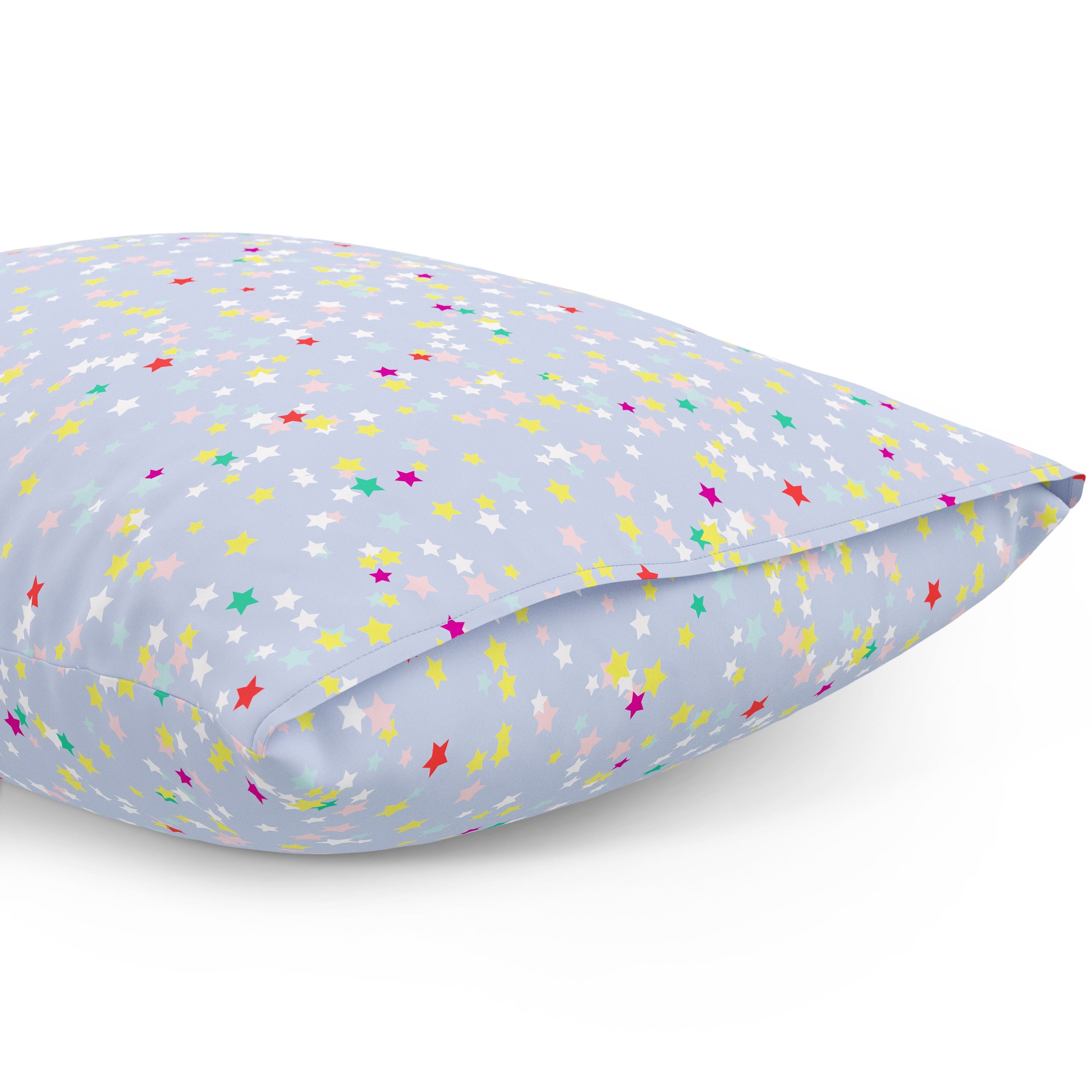 Mainstays Kids Microfiber Bed Sheet Set, Full, Stars, 4 Pieces