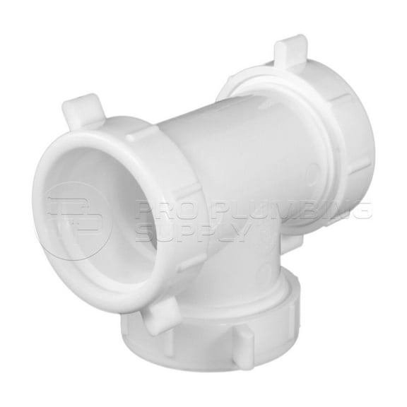 1-1/2"In Plastic 3 Way End Outlet Tee Tubular Drain Applications Nuts And Washer