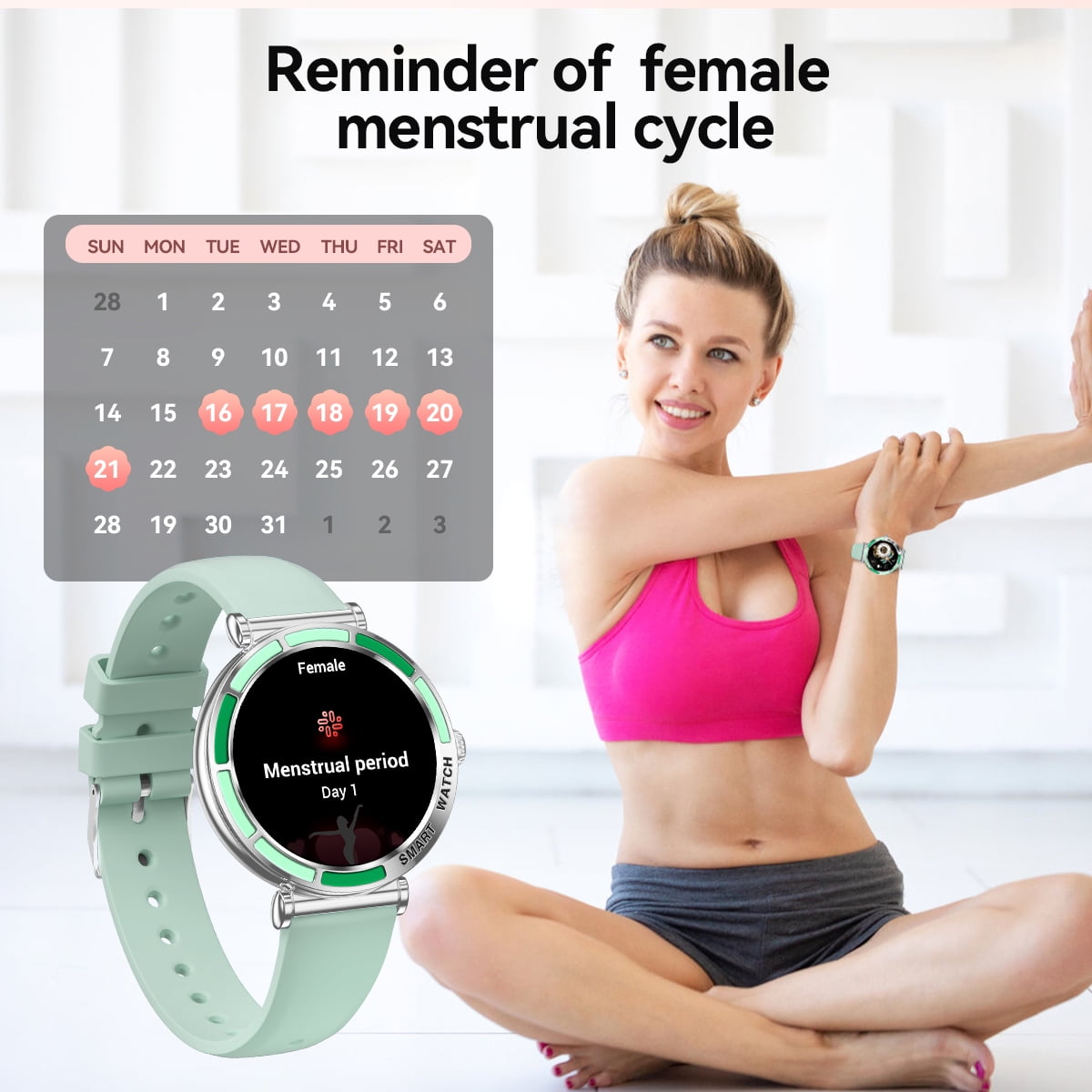 Smart Watch Bluetooth Call(Answer/Make Calls) 100+ Sports Modes Fitness Watch Message Reminder IP67 Waterproof Smartwatch Women