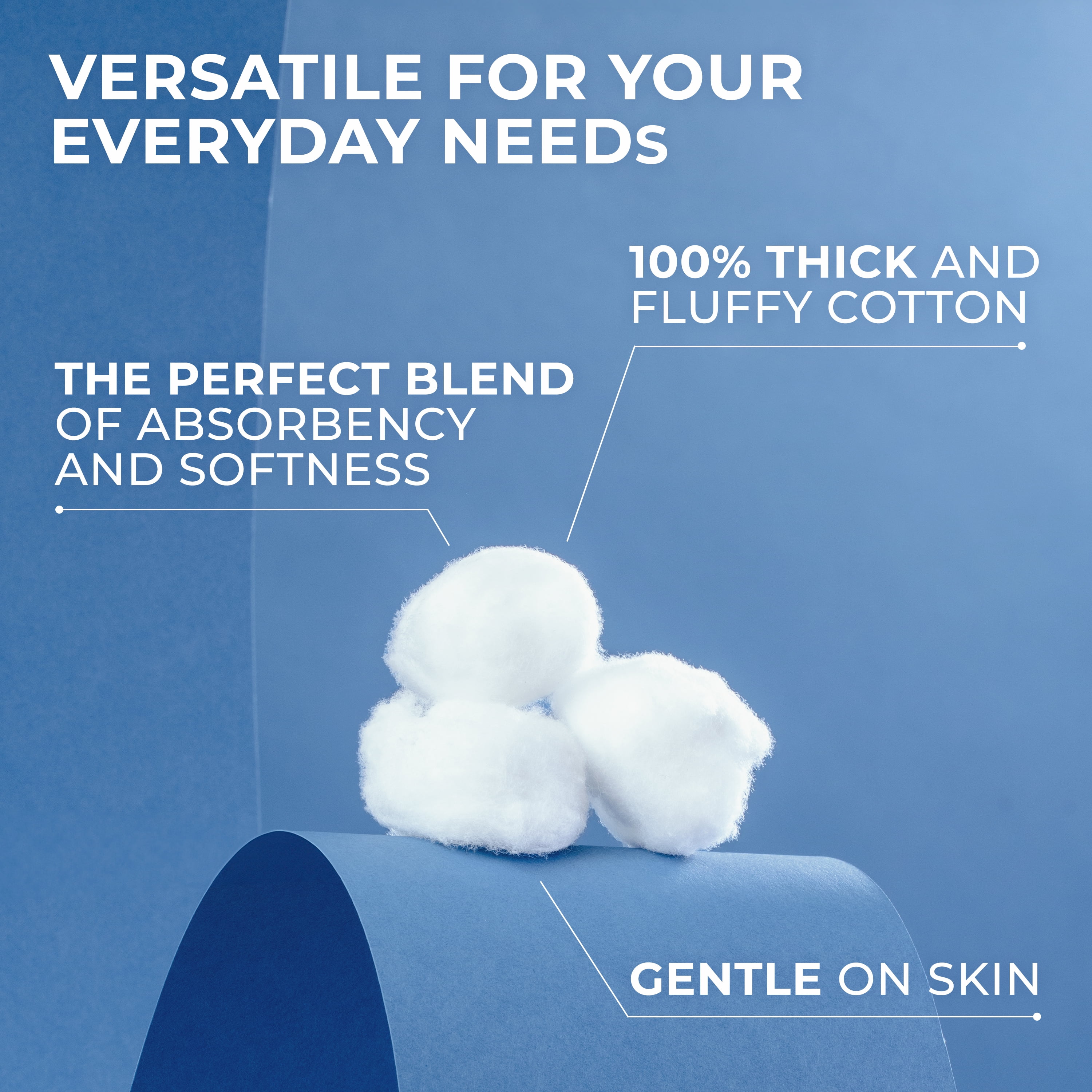 Q-tips Super Jumbo Cotton Balls For Beauty, First Aid And Baby Care, 100% Thick Cotton, 100 Count