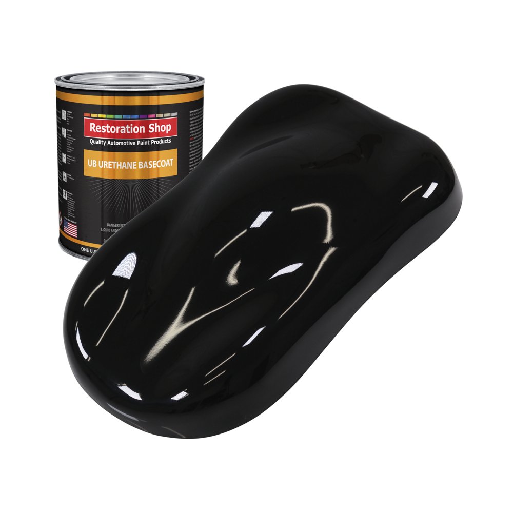 Jet Black 1 Quart URETHANE BASECOAT Car Auto Body Paint