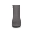 thumbnail image 2 of Unique Bargains Women's Side Zip Chunky Heel Ankle Boots Grey US 9, 2 of 8