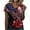 Red, variant on Women's USA Celebtare 250th Anniversary Celebration Casual Loose Tops Short Sleeve V Neck T-Shirts Celebration Shirts Outdoor Tee S-3XL