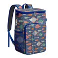 thumbnail image 1 of Colorful Sea Creatures and Fish Backpack Cooler, Leakproof Insulated Cooler Bag, Waterproof Lunch Backpack for Ocean Trips, Beach Days, 1 of 4