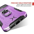 thumbnail image 3 of iPhone 12 Case with Slide Camera Cover & Kickstand, TECHCIRCLE Rugged Military Grade Protective Cover Ring Stand Magnetic Case for iPhone 12 6.1", Purple, 3 of 7