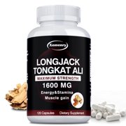 Longjack Tongkat Ali - Testosterone Booster, Energy and Endurance, Muscle Health - 120 Capsules
