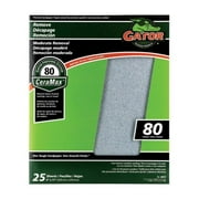 Gator Grit 3402 Aluminum Oxide Sandpaper  80 Grit - 11 x 9 in. - pack of 25