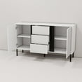 thumbnail image 4 of Dubbin Blister Modern Three Drawers and Two Door Side Cabinets White, 4 of 7