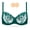 Malachite Green, variant on Women's Sexy Lace Sheer Bra Demi Mesh Balconette See Through Unlined Underwire with Silicone Nipple,Blue-purple,36DD