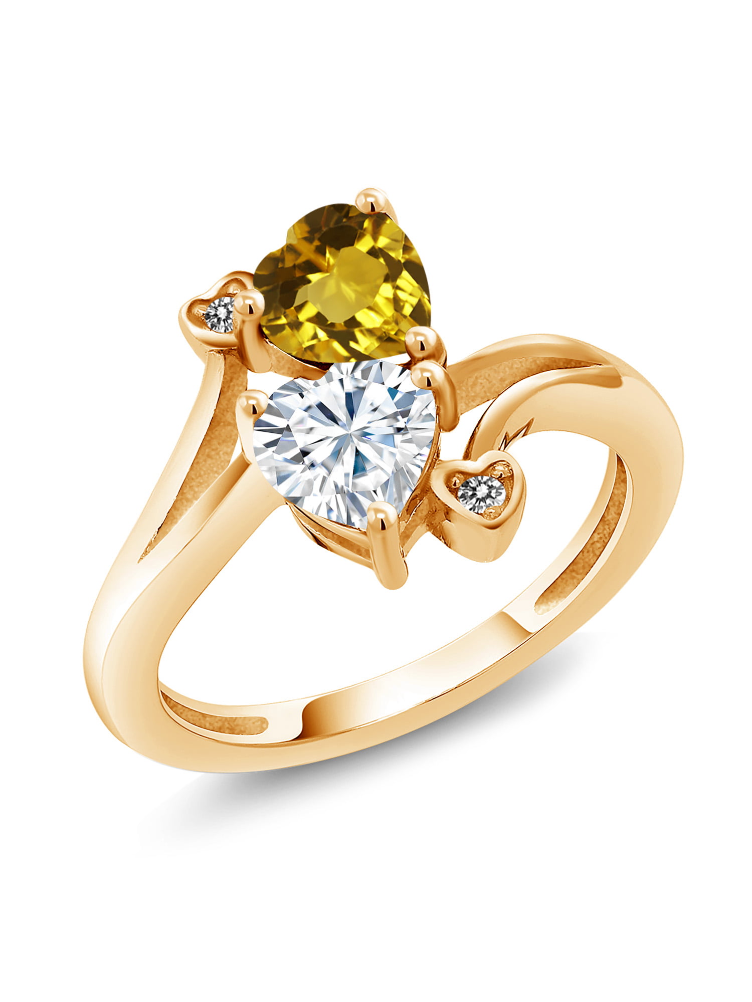 Details about   10k or 14k Yellow Gold Genuine Citrine Peridot and Diamond Accented Ladies Ring 