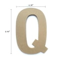 thumbnail image 2 of Lettre Q en bois du décor Lerman, 2 of 4