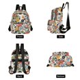thumbnail image 4 of FORMRS Mini Backpack Purse for Women Quilted Travel Daypack Casual Shoulder Bag, Black Flowers Pattern, 4 of 7