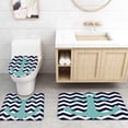 thumbnail image 4 of FMSHPON Custom 4 Piece Bathroom Set Shower Curtain Bath Rug Contour Mat and Toilet Lid Cover, 4 of 7