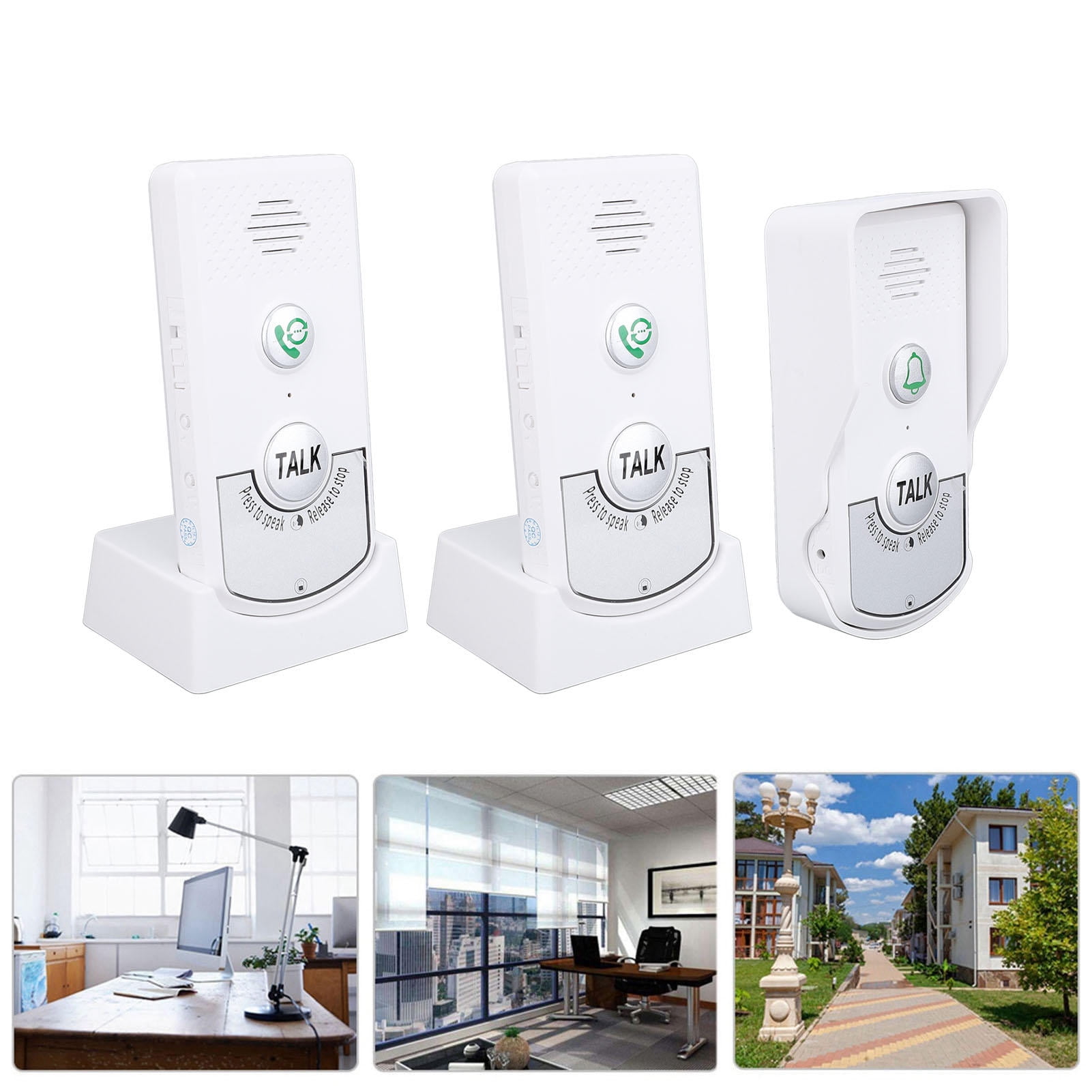 Yajisi 2‑Way Wireless Doorbell Intercom Kit – 1000 m Range, 1800 mAh Battery, Water‑Resistant Outdoor Unit, Smart Doorbell Core