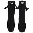 thumbnail image 2 of Calcetas de Medio Tubo MagSoxBlack 1Par Negro 5-9.5US Animados Calcetines Tubo Medio Magnéticos Poliéster., 2 of 5