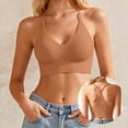 thumbnail image 2 of Women's Lace Racerback Wireless Bra V-Neck Seamless Support Bralette with Adjustable Straps Comfortable Everyday Bra, 2 of 6