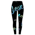 thumbnail image 4 of Tosmy Leggings For Women Valentine's Day Women's Valentine Print Exercise Yoga Leggings Casual Comfort Leggings Home Pants, 4 of 6
