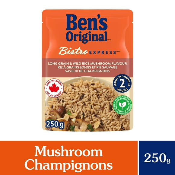 BEN'S ORIGINAL BISTRO EXPRESS Long Grain & Wild Rice Mushroom Side Dish 250g, Perfect Every Time™