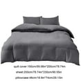 thumbnail image 3 of 4-Piece Washed Cotton Feel Bedding Set for Student Dorms | Soft Polyester Twin/Full Size | Includes Duvet Cover, Fitted Sheet & 2 Pillowcases, 3 of 6