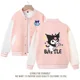 thumbnail image 1 of Abrigo de uniforme de béisbol con estampado de dibujos animados Sanrios, chaqueta Kawaii Kuromi Cinnamoroll, Top de manga larga, ropa para niños, 1 of 5