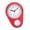 Red, variant on lanema Space Saving Wall Clock 9Inches Plastic 60 Minutes Visual Kitchen Countdown Timer