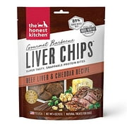 Gourmet Barbecue Liver Chips Dog Treats - Tasty Protein Bites - 4 Oz. Bag