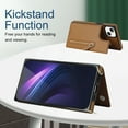 thumbnail image 3 of SaniMore Case for iPhone 14 Plus 6.7" 2022 with Card Slots, PU Leather Zipper Wallet Crossbody Lanyard Flip Kickstand Full-body Protective Retro Shockproof Cover for Girls Women, Brown, 3 of 14