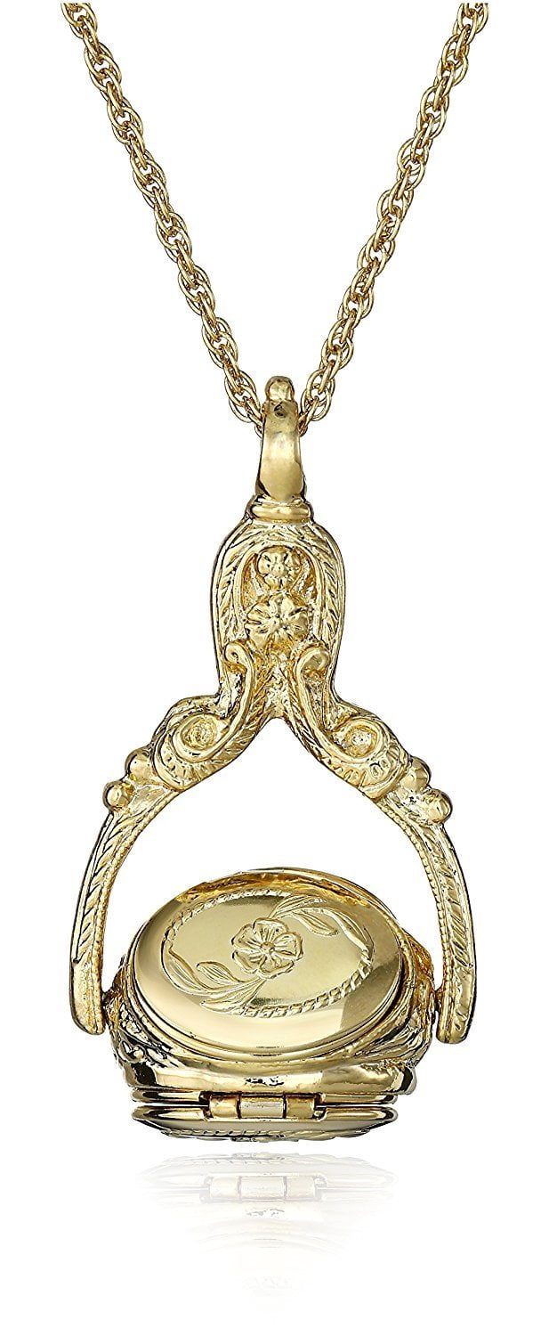 Rotating Trio Locket Necklace, 30 