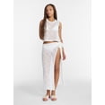 thumbnail image 2 of No Boundaries Crochet Knit Skirt with Side Tie, Women's, 2 of 6