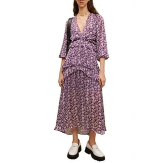 linen v neck dress Linen V Neck Dress Persimmon / X-Large main image 0