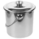 thumbnail image 1 of Cubo de leche de acero inoxidable, cubo para leche, jarra para almacenar leche, líquido, agua y grasa, con asa y tapa., 1 of 7