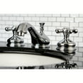 thumbnail image 2 of Kingston Brass KS1161AX Heritage Two-Handle 3-Hole Deck Mount Widespread Bathroom Faucet with Brass Pop-Up in Polished Chrome, 2 of 6