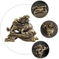 thumbnail image 4 of 1 unid latón kylin estatua feng shui ornamento retro chi lin lin di figurine (estilo aleatorio), 4 of 5