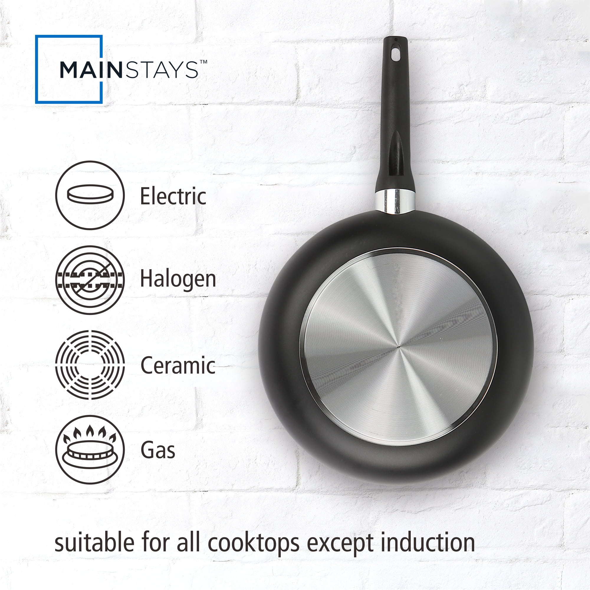 Mainstays 13 Piece Nonstick Aluminum Alloy, Pots and pans Cookware Set, Black