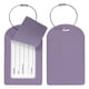 thumbnail image 1 of Etiquetas de Equipaje Uxcell para Maletas [2PCS] - Etiquetas de Bolsa con Cubierta de Privacidad Segura y Asa de Hierro - [Púrpura - Cuero PU], 1 of 7