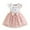 Pink, variant on MIXUE Baby Girls Casual Dresses Summer Butterfly Print Crew Neck Short Sleeve Bowknot Slim A Line Princess Dress Holiday Wear,Pink,9-12 Months