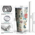 thumbnail image 6 of 30oz Pioneer Flower Tumblers Stainless Steel Tumbler with Lid and Straw,Vacuum Insulated Double Wall Travel Tumbler Cups Mug with Cleaning Brush for Coffee,Tea, 6 of 7