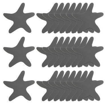 Uxcell 24 Packs Non Slip Stickers 3.86" Bath Shower Floor Starfish Style Decals Gray