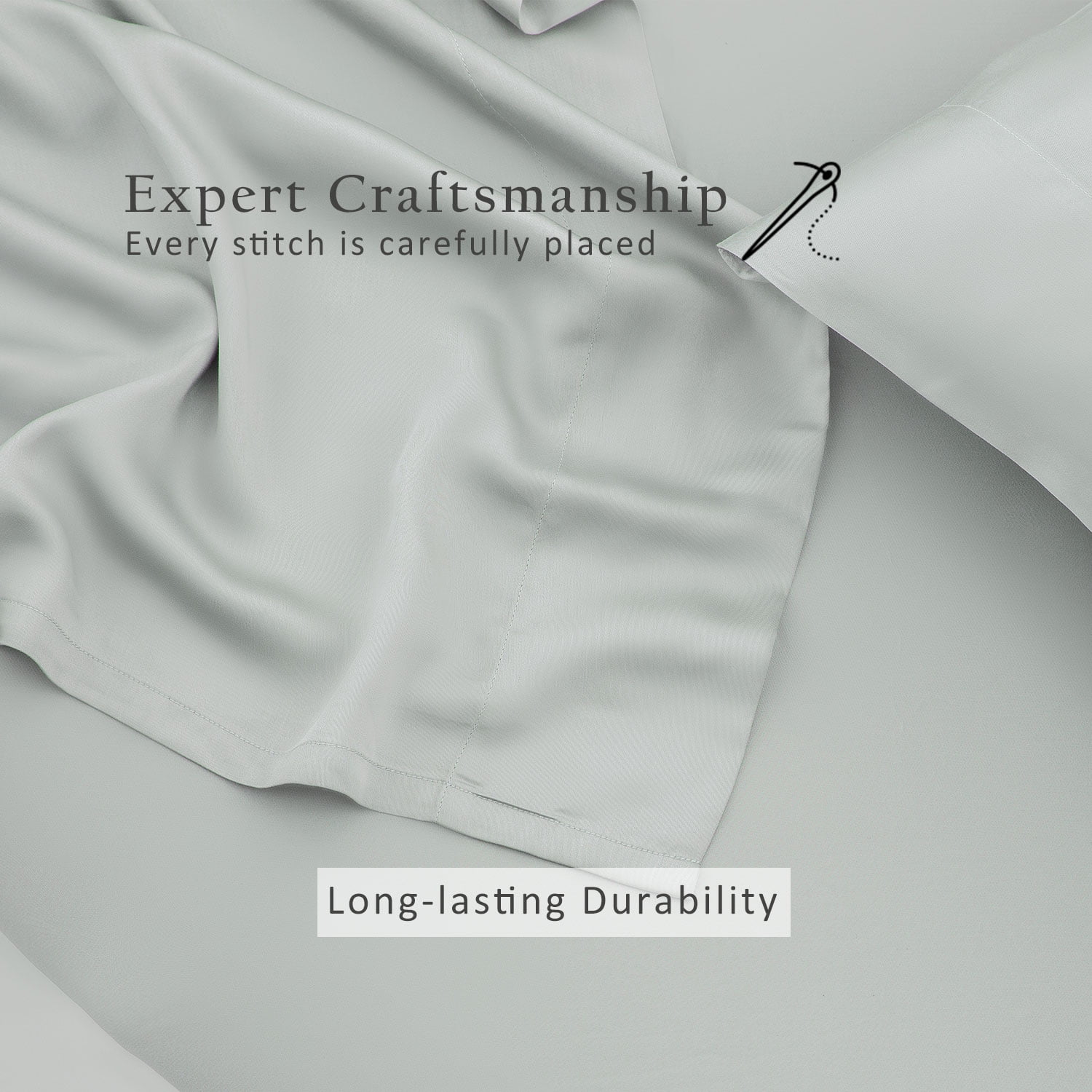 TOSMO Luxury Sheet Set 4 Piece Queen Size - 100% Viscose Derived from Bamboo - 18” Extra Deep Pockets, Oeko-Tex Certified, Silky Soft, Cooling and Breathable