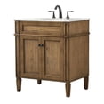 thumbnail image 1 of Pemberly Row 30" Aluminum MDF Single Bathroom Vanity in Driftwood, 1 of 8