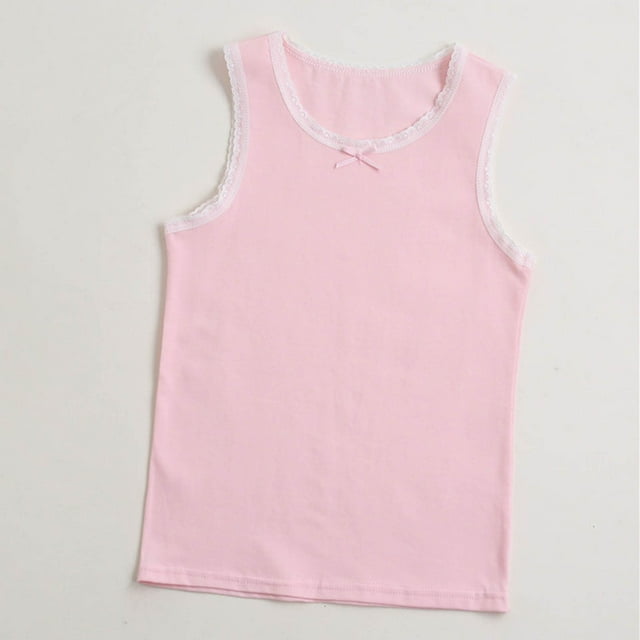 Soki Camisole de sous-Vêtement pour Filles, T-shirt d'Été, Chandail de Base, Camisoles à Col Rond, Hauts