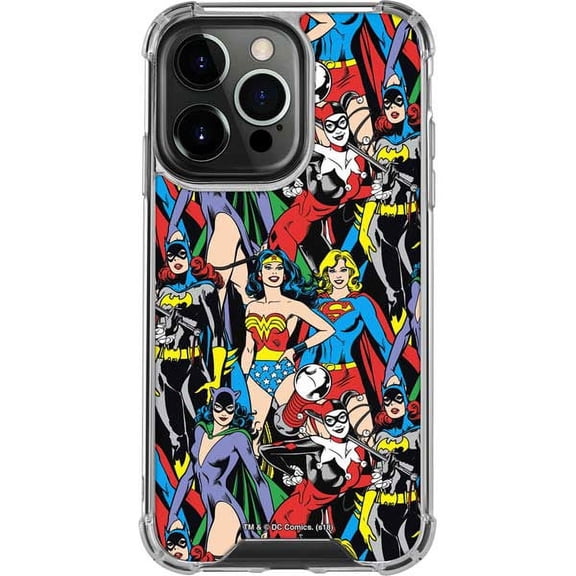 Skinit DC Comics Wonder Woman DC Bombshells Characters Pattern iPhone 14 Pro Clear Case