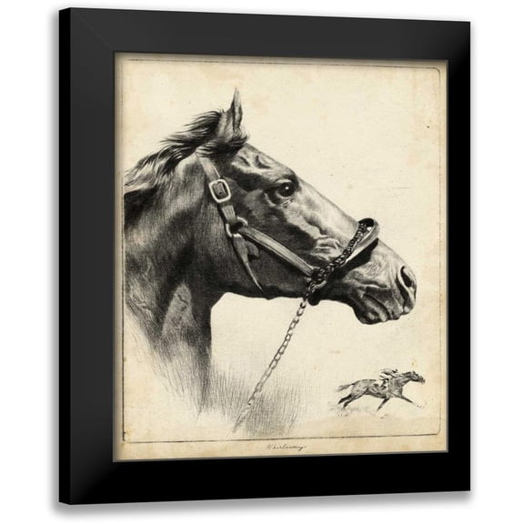 Palenske, R.H. 12x14 Black Modern Framed Museum Art Print Titled - Whirlaway