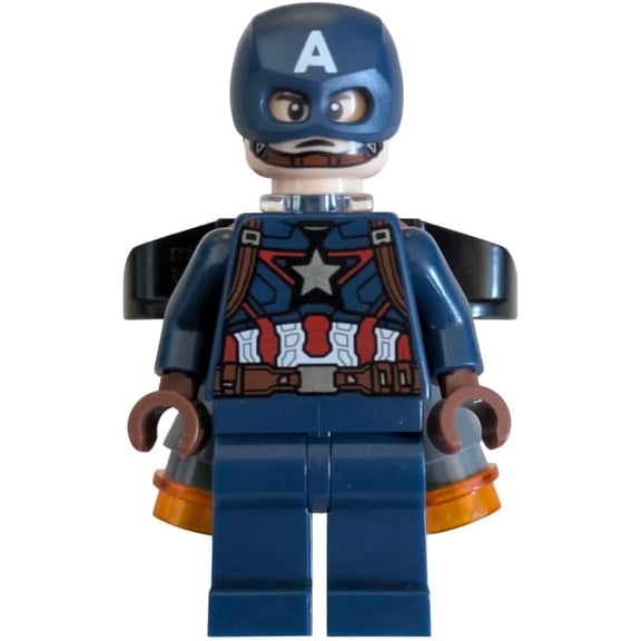 LEGO Superheroes: Captain America Minifigure with Shield and Jetpack 6
