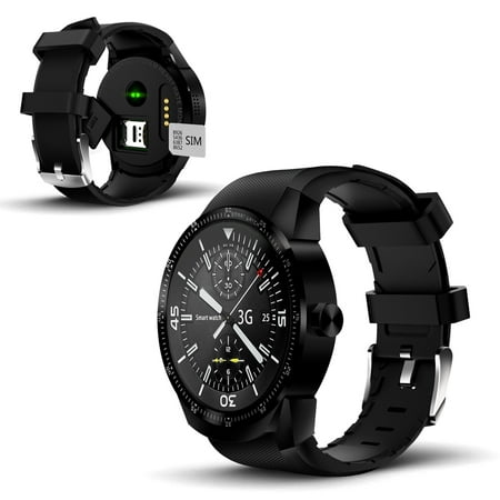NEW 2019 1.3-inch HD IPS Android OS SmartWatch (DualCore CPU @ 1.2GHz + 512mb RAM] w/ WiFi (Best Mid Level Android Phone 2019)