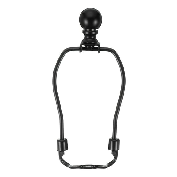 5 Inch Lamp Harp Kit with Finial, 1 Set Detachable Shade Bracket Holder, DIY Lighting Accessories for Table Floor Lamps, Black
