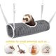 thumbnail image 4 of Hamaca de animales pequeños conejillo de indias cama de túnel hámster túnel colgante hurón hamaca cama cama colgante para ratas túnel para mascotas y juguetes de tubo túnel escondido JFHHH pequeña, 4 of 5
