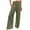 BPQ53-Army Green, variant on Lumtrix Women Linen Palazzo Pants Summer Boho Wide Leg Smocked High Waist Casual Lounge Pants 2026 Beach Travel Vacation Clothes Green L