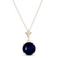 thumbnail image 2 of Galaxy Gold 14K Solid Gold Natural Sapphire Pendant Necklace for Women - Rose Gold Fine Jewelry, 2 of 3