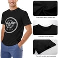 thumbnail image 6 of SPQR Men's Cotton Short Sleeve HD Print Tee for Casual T-Shirt Crew Neck Top Black L, 6 of 7